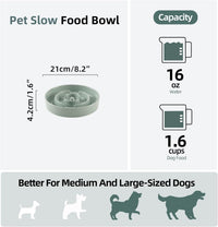 Ceramic Slow Feeder Dog Bowls - Light Green / 8.2inch-A - image 2
