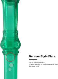 Felt Recorder Case for Soprano, Gray, for Kids – Fun for Kids & Family - Transparent Green - image 4