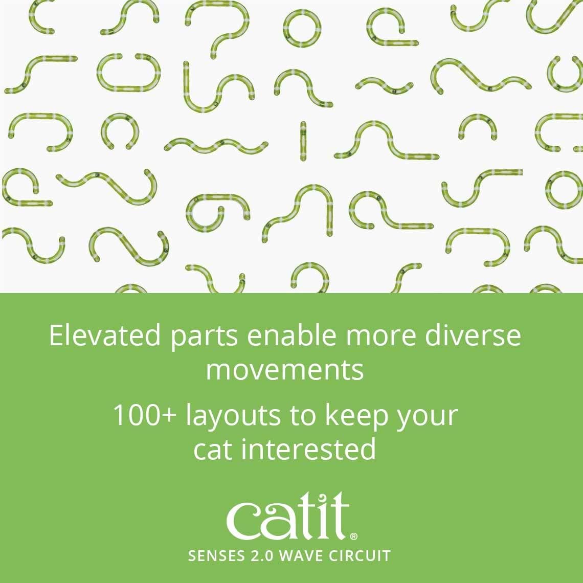 Catit Senses 2.0 Play Circuit Interactive Cat Toy - Wave Circuit / Standard Packaging - image 3