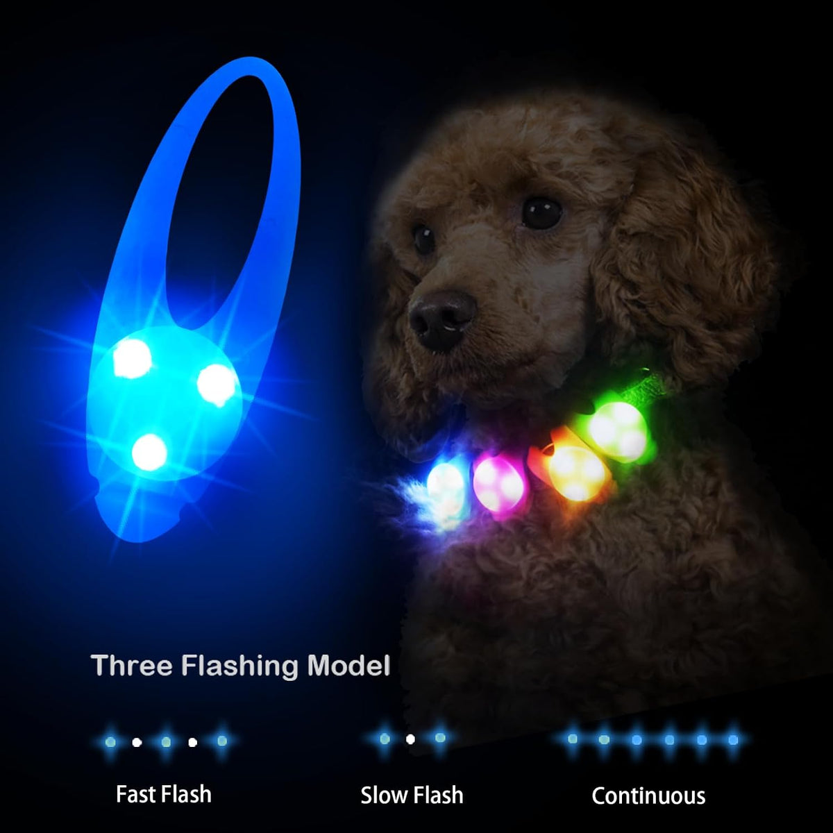LaRoo Dog Lights, Led Collar Lights for Nighttime Walking - Blue-A - image 3