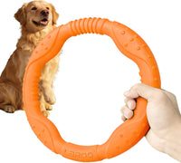 LaRoo Dog Flying Ring Toys, Floating Flying Disc Toys - Orange-L