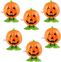 The Dreidel Company 2 inch Halloween pumpkin wind-up toys, 3 pack