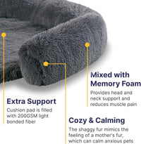 Codi Dog Couch Bed, Sofa Cover Mat - 45.0"L x 37.0"W x 6.0"Th / Dark Grey - image 2