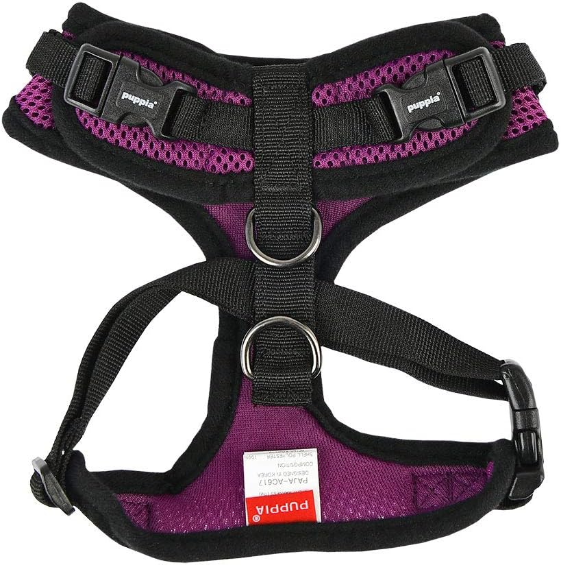 Authentic Puppia RiteFit Harness with Adjustable Neck - Purple / Medium - image 2