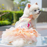 Dog Rainbow Butterfly Princess Dress Summer Thin - XL - image 3