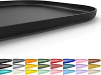 SMILOOL Waterproof Silicone Pet Food Mat with Raised Edge for Dog - Black / 19"L x 12"W