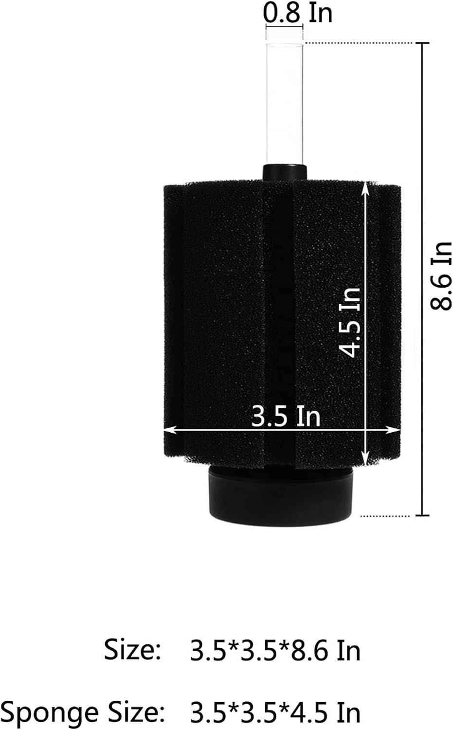 ALEGI Aquarium Bio Sponge Filter with Ceramic Media for 40-75 Gal - 10-40 Gallon 1 pack - image 2
