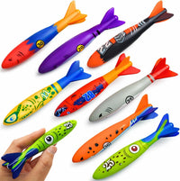 Haktoys Pool Diving Toy Set, Sinking Torpedoes for Kids & Adults - Multicolor Diving Torpedoes - image 4