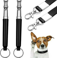 Dog Whistle - Stop Barking Neighbors Dog, Ultra-Wide Frequency Ultrasonic Silent Dog Whistle for Dog, 2 Pack Professional Recall Dog Training Whistles