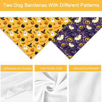 Halloween Dog Bandanas 2 Pack Reversible Triangle Scarf – Essentials for Dogs - Halloween 1 - image 3