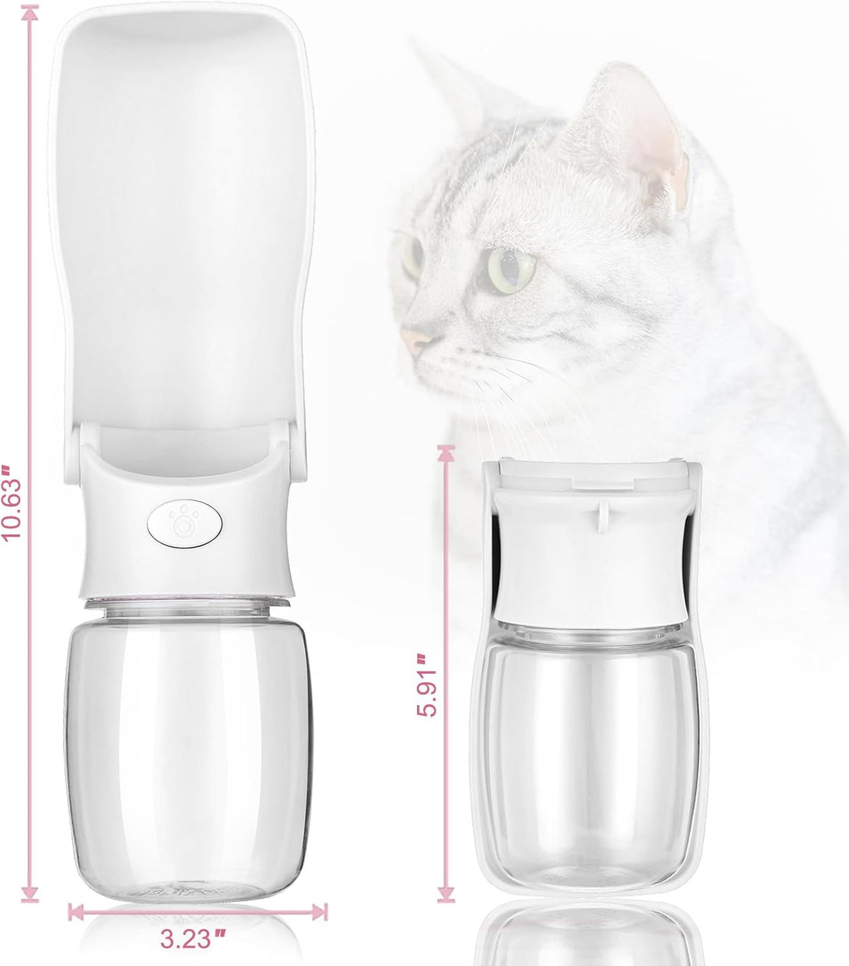 Portable Dog Water Bottle - White / 12oz - image 3