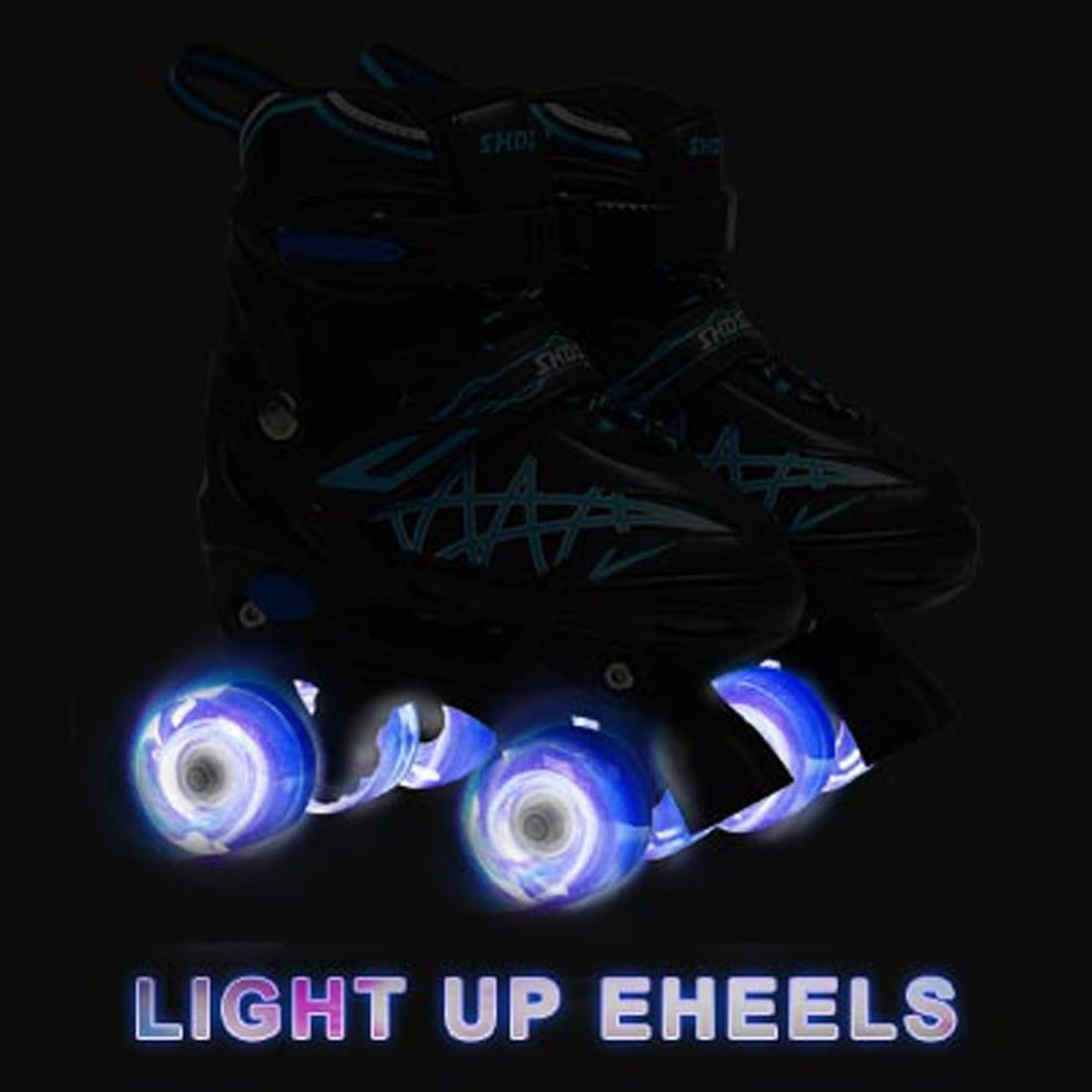SHDSL pink rainbow light up adjustable roller skates for girls - view 21