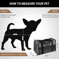 Cat Carrier, Portable Foldable Dog Pet Carrier - 19.7"L x 12.0"W x 12.0"H / Brown - image 2