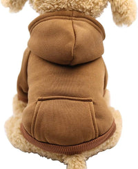 Soft Dog Hoodies for Small Dogs - Coffee / Large