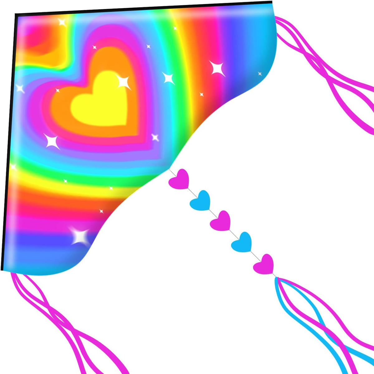 HONBO Large Delta Kite for Kids & Adults - Heart