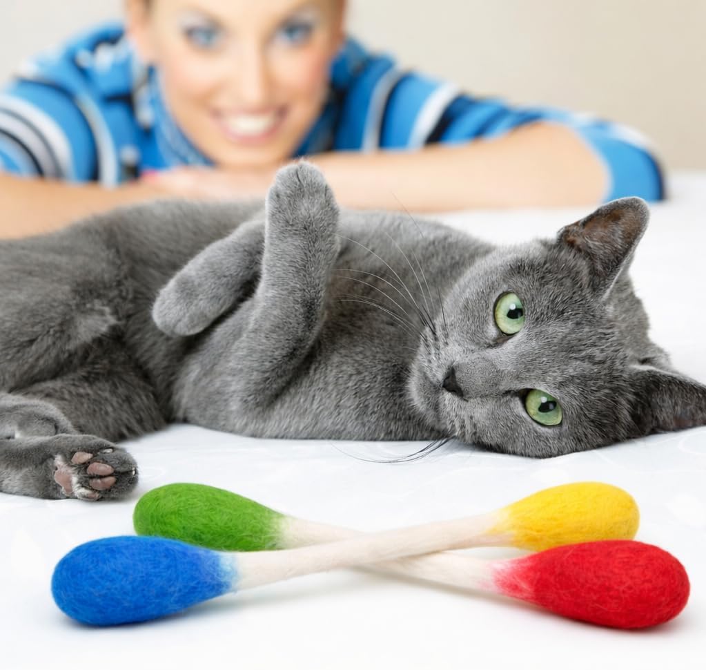 Glaciart One XXL Swabs Cat Toys with Catnip, 2 Pk - 4 Color Tips / XXL - image 4