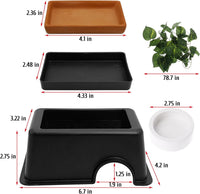 Leopard Gecko Humid Hide Reptiles Humidity Box – Essentials for Reptiles And Amphibians - Humidifying box-2Pack - image 2