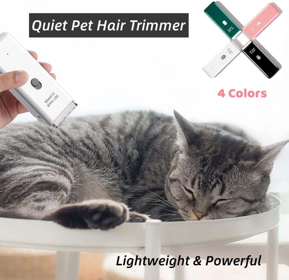 Dog Clippers,Quiet Washable USB Rechargeable Cordless Dog Grooming Kit,Electric Pets Hair Trimmers - Blade & Cable Kit - image 4