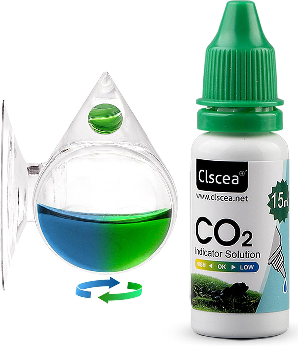 Aquarium CO2 Drop Checker CO2 Indicator – Essentials for Fish - Tear Drop & 15ml - image 4