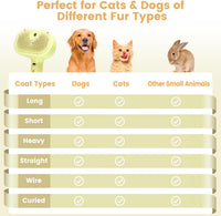 3-in-1 Self Cleaning Cat Brush for Indoor Cats & Dogs Shedding - Yellow - image 2