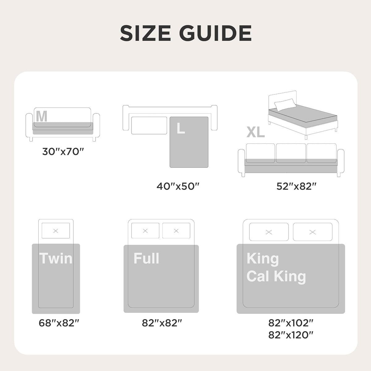 Bedsure Waterproof Couch Cover for Sofa and Dogs Quick Drying - 82x102 inch / Charcoal - image 2