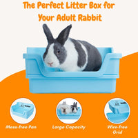 HoppScotch.bun Bumbox Large Rabbit Litter Box - Blue / Large - image 3