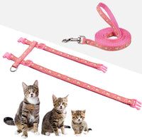 Cat Harness and Leash Set Gold Moons Stars Soft Nylon Escape Proof - image 3