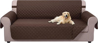 U-NICE HOME Loveseat Sofa Cover for 2 Cushion Couch, Dark Grey – Essentials for Pets - Chocolate/Chocolate / 68"sofa L - Large