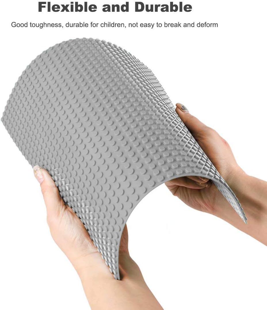 LVHERO 8 Pack Classic Baseplates Building Plates for Building Bricks - Gray / 16 - image 4