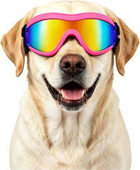 Medium Clear Dog Goggles Eye Protection - Style Pink / Large