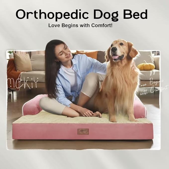 Small Dog Bed Orthopedic Washable Cat Bed Memory Foam Couch Sofa Comfy Pet Beds with Waterproof Removable Cover & Non-Slip Bottom