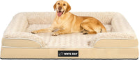Orthopedic Dog Beds Medium Large Sized Dog, Dog Sofa Bed - X-Large(42 * 30 * 7.5 In) / Beige