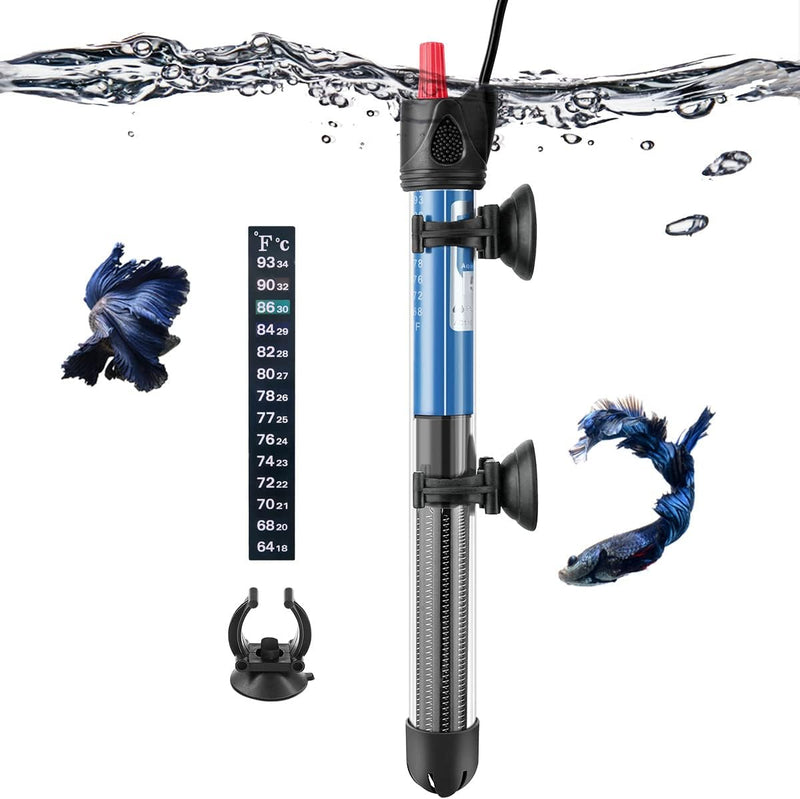 Hitop 25W/50W/100W/300W Adjustable Aquarium Heater - 100W