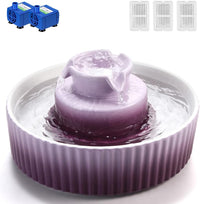 Wonder Creature Ceramic Cat Water Fountain - Purple