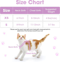 Cat Harness and Leash Set for Walking Escape Proof Vest for Kitten – Essentials for Cats - Purple / Small - image 2
