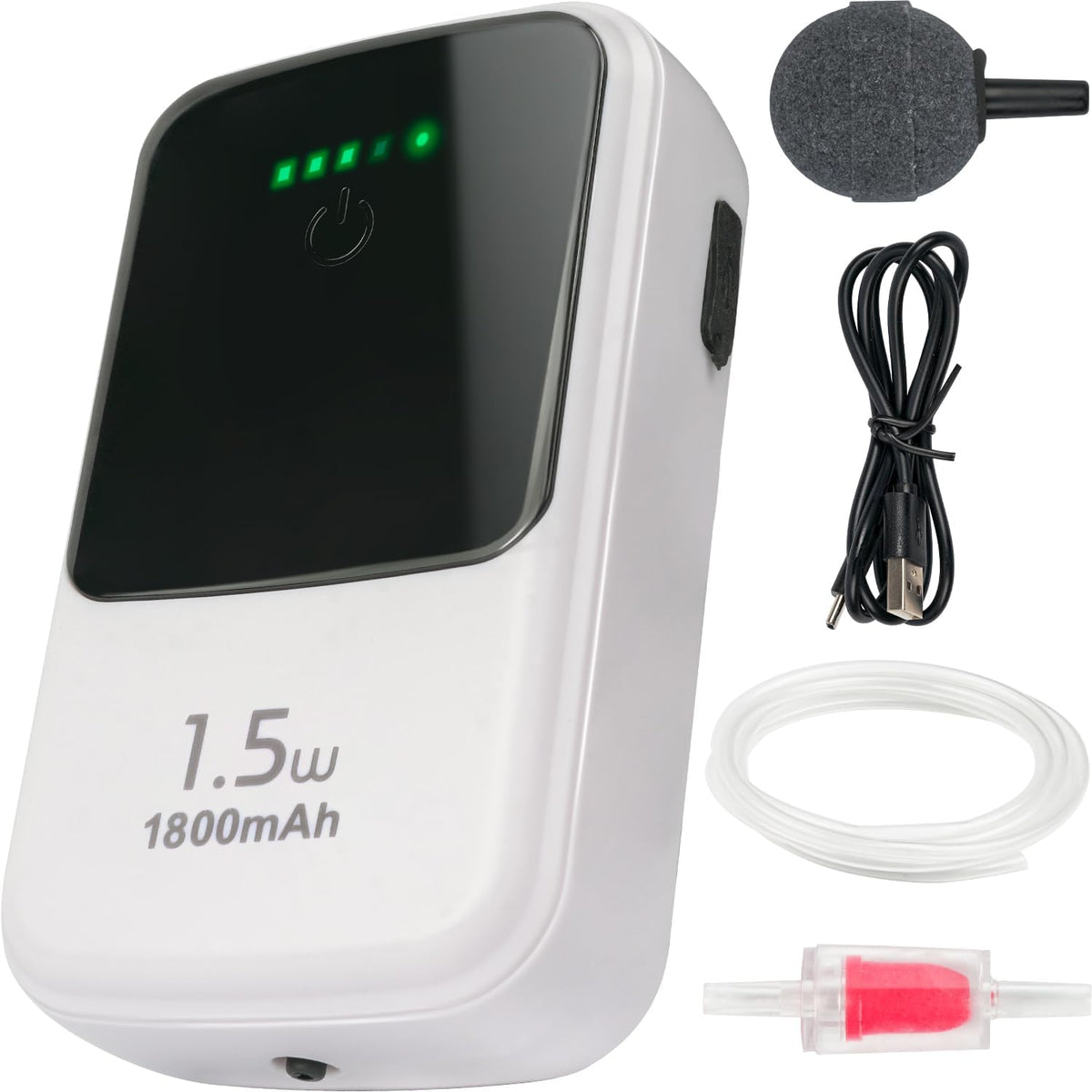 Rechargeable Aerator Portable Fish Bait Bucket Aquarium Air Pump – Essentials for Fish - 1800mAh touchscreen