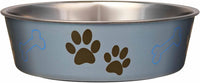 Loving Pets Bella Dog Bowls, Stainless Steel Dog & Cat Bowls - Blueberry / X-Large (65-100lbs)