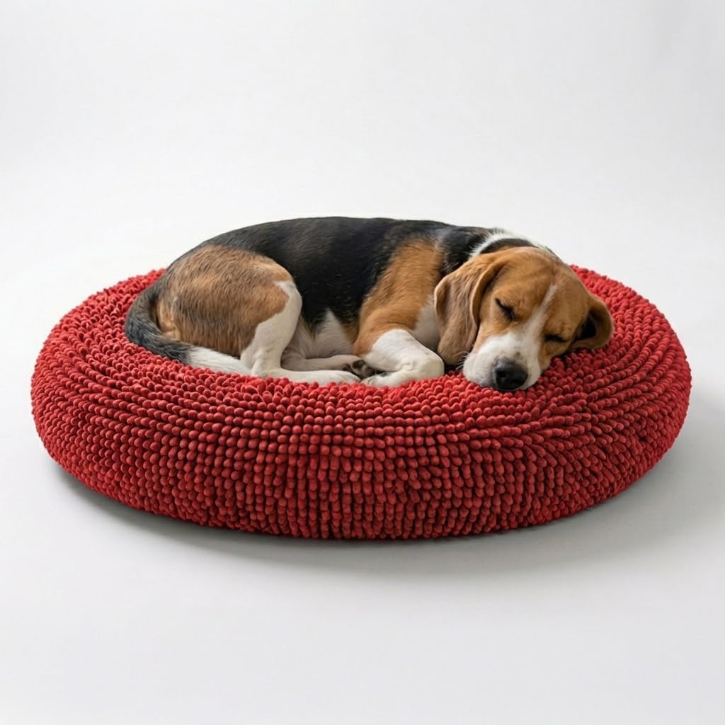 Muddy Mat Cloud K-9 Dog Beds for Small Dogs & Cats - Medium (35''X35'') / Red