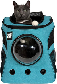 Fat Cat Backpack Carrier - Airline Approved Cat Carrier with Space Capsule Bubble for for Small - 15.0"L x 11.4"W x 17.7"H