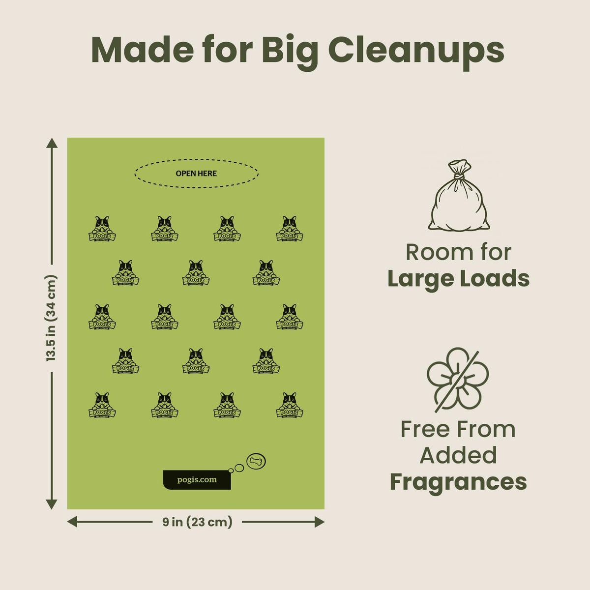 Pogi's Large Dog Poop Bags, Single Roll, Leak-Proof - 500 Count (Pack of 1) / Unscented - image 3