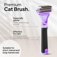 Pretty Paw Cat Brush for Indoor Cats & Long Hair with Gentle Massage - Purple - image 4