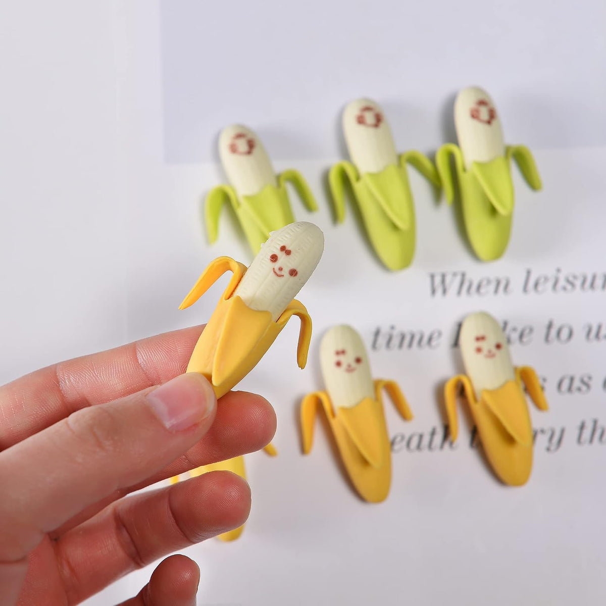 15Pcs Cute Fruit Erasers for Kids - Banana - image 4
