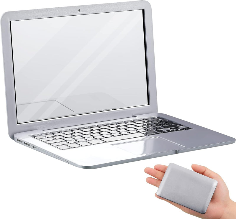 Jetec Mini Cat Laptop Toy Pocket Mirror Cat Laptop 3.7 x 2.5 Inch - Silver