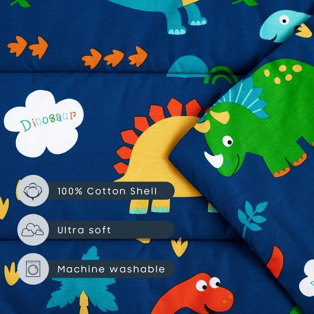 Wake In Cloud, Toddler Nap Mat with Pillow and Blanket - Standard - 50"x20" / Navy - image 2