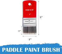 Falling in Art large 8 inch flat paddle paint brush with stainless steel ferrule - view 14