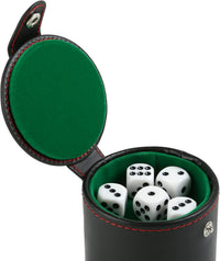 GWHOLE leather dice cup with soft lining and 10 transparent 16mm dice - view 11