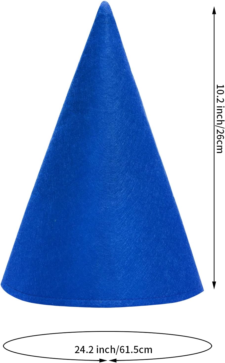 Fengek 7 felt Christmas gnome hats in orange, green, blue, purple, brown, red and yellow - view 2