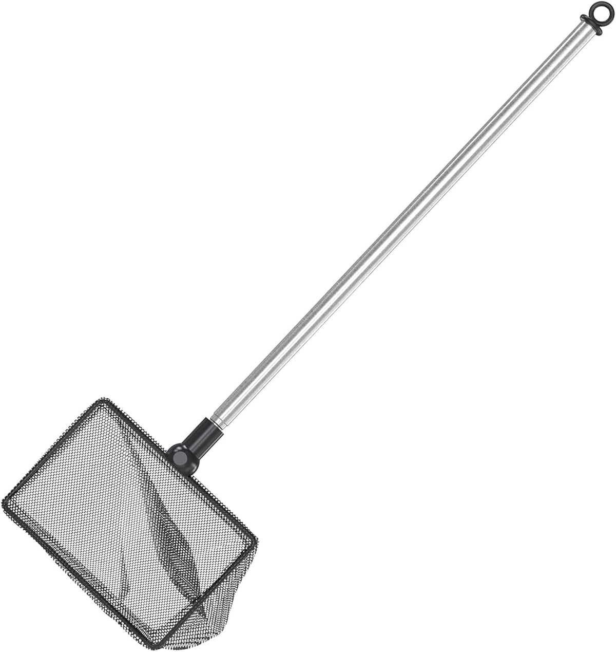 Pawfly Aquarium Fish Net with Extendable 9-24 Inch Long Handle - 4 Inch