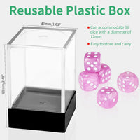 24 of Pack 16MM 6 Sided Dice Set, Two Colours D6 Game Dice Set - Light Purple Pearl - image 4