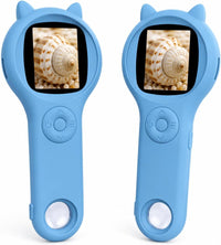 Kids Microscope, 500X Digital Magnifying Glass, Explore STEM Toy - Blue / 2 Pcs